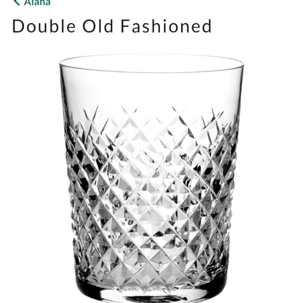 WATERFORD CRYSTAL ALANA Double Old Fashion Glass Barware‎ Highball Glass …